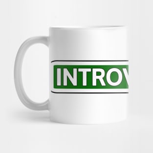 Introvert Ave Street Sign Mug